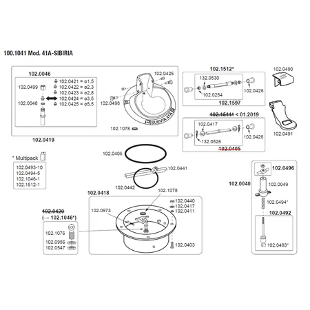Patura tongue valve cymbal, model 41A - Siberia