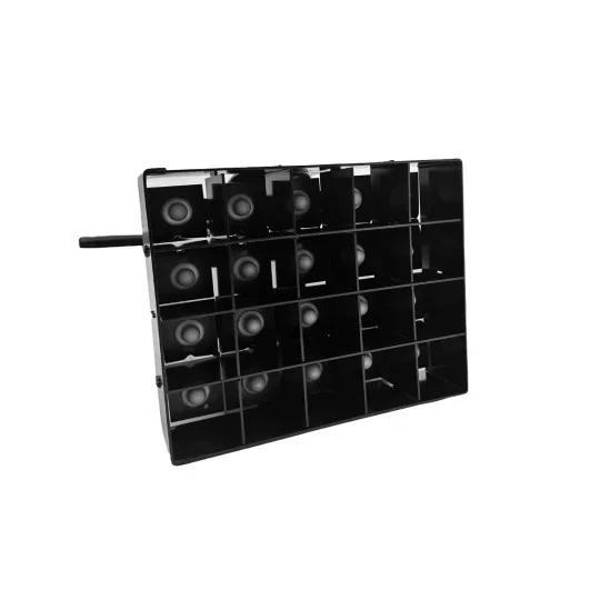 Professionelle Quelltopf-Presse für 20 Quelltöpfe 38x38x38 mm | Profi Soil Block Maker aus Stahl inkl. 6 mm Saatstifte