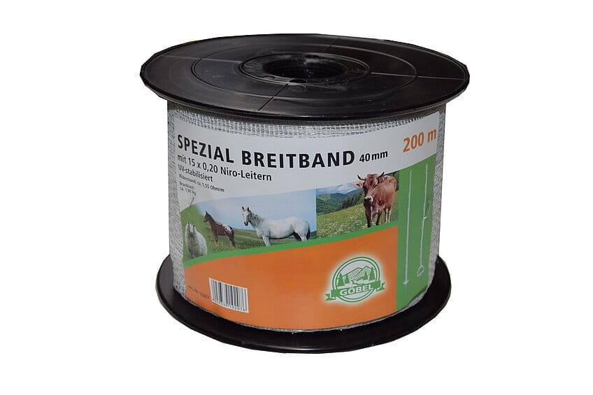 10207 Weidezaun Breitband weiß - 40mm / 200m