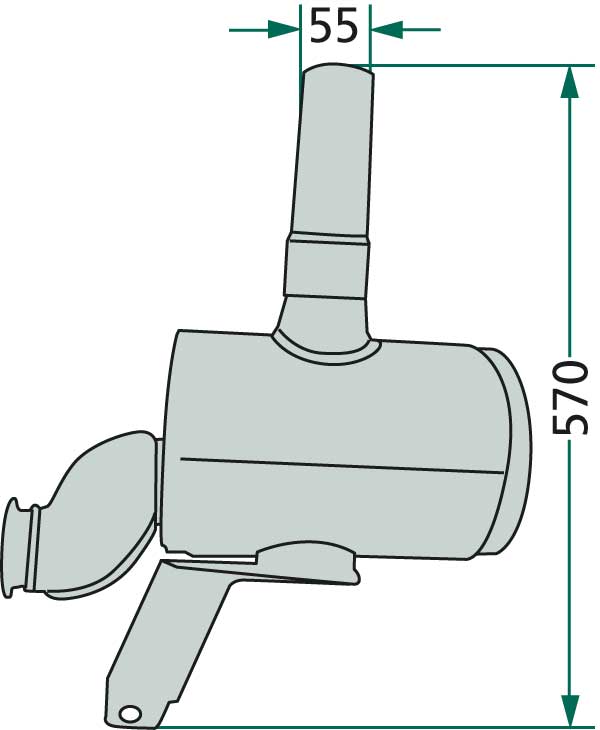 Auspuffschalldämpfer - passend zu New Holland / Ford