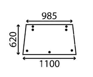 Rear window top - suitable for Hürlimann / Lamborghini
