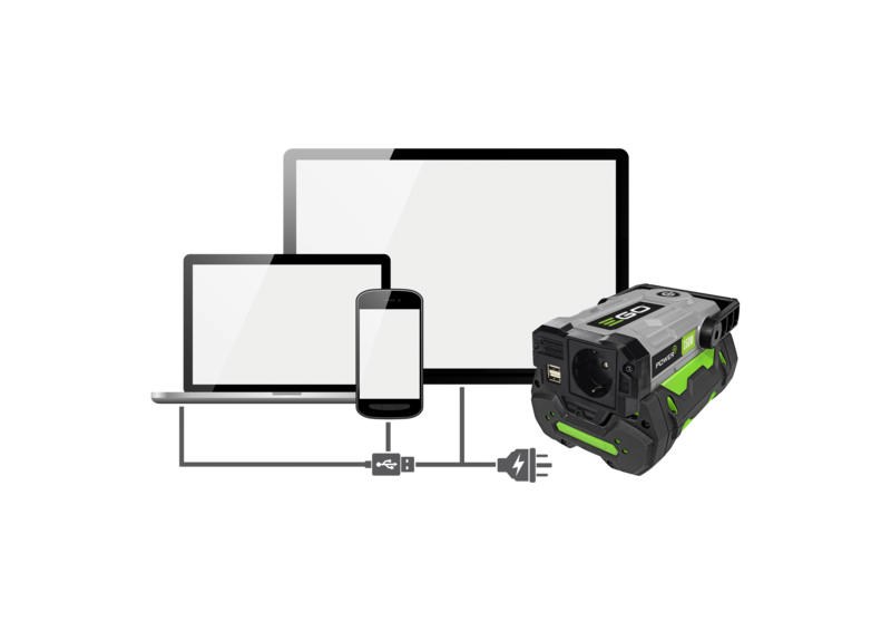 EGO Nexus Escape 230V Spannungswandler KIT – Mobiler 150W Inverter inkl. 2,5Ah Akku & Ladegerät