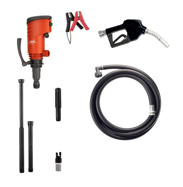 Pressol PREMAxx Axialradpumpen Set 12V 35 l/min Diesel Heizöl Fasspumpe mit Automatik-Zapfpistole