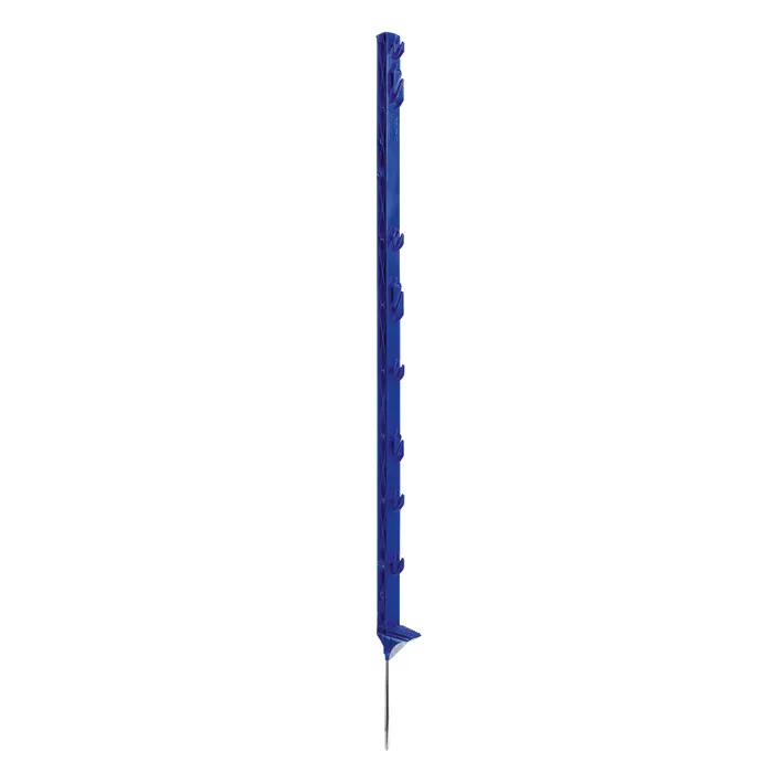 5x Titan Plus Kunststoffpfahl, m.Trittverstärkung, 110cm,blau