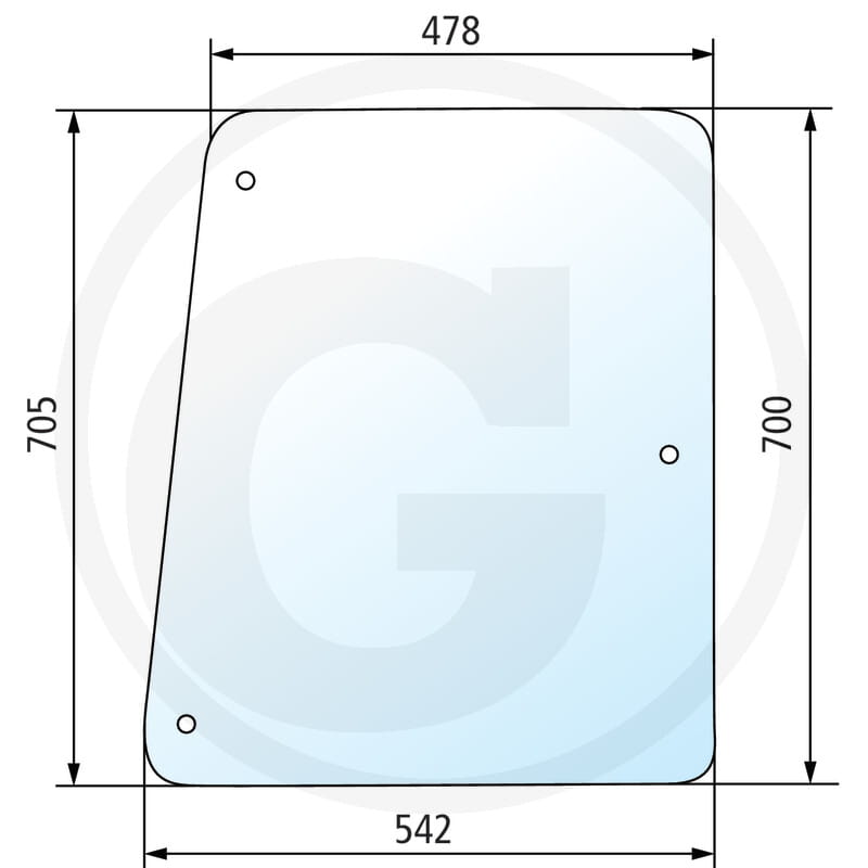 Side window, right and left - suitable for Deutz-Fahr