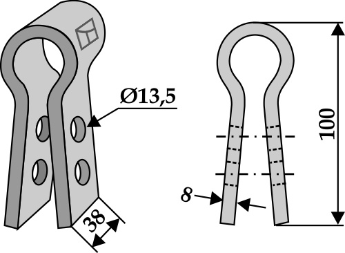 Halter - passend zu Gyro / Nicolas