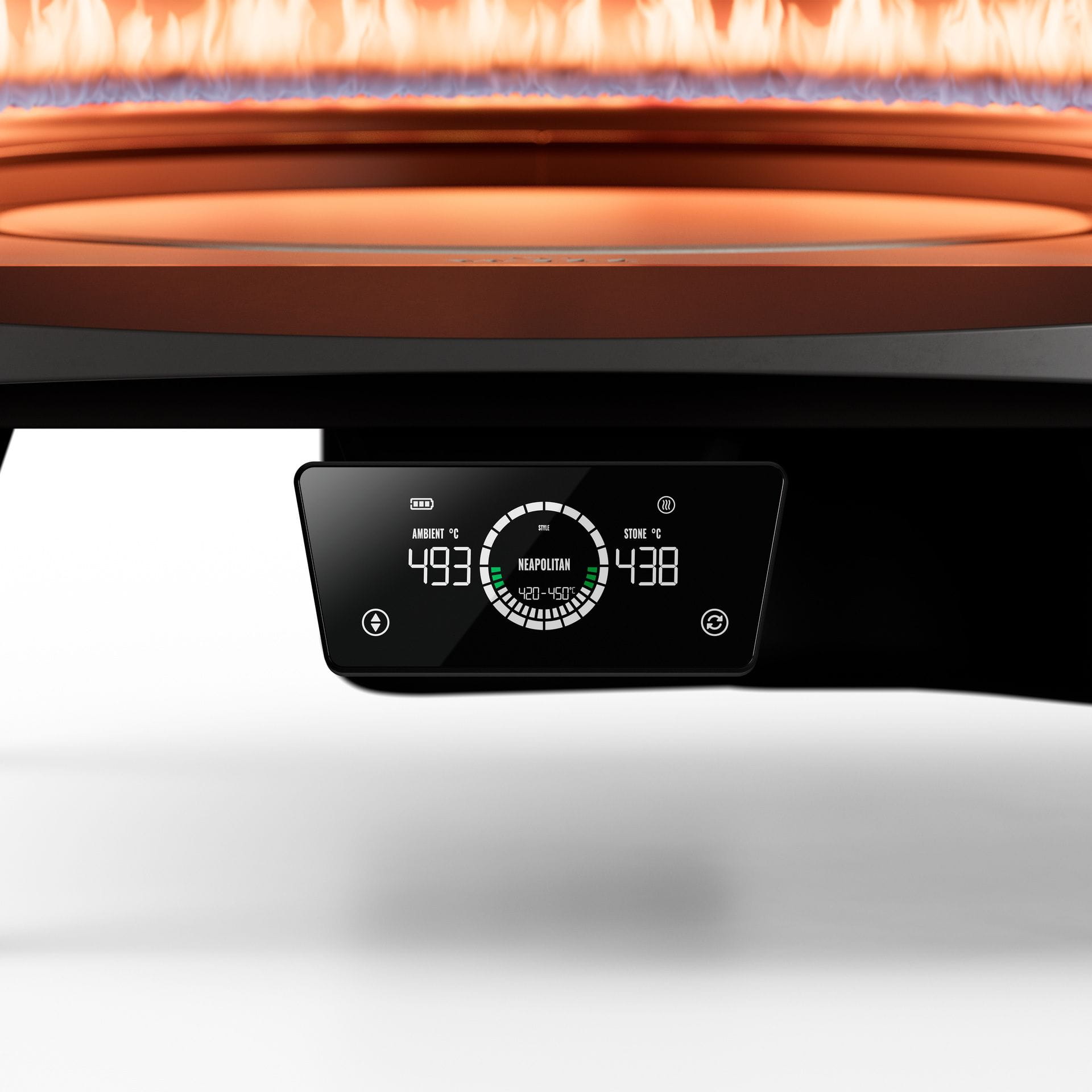 Witt Witt ETNA Rotante 16" Control Gas Pizzaofen – Rotierender Pizzastein & LCD Display | Farbe: schwarz