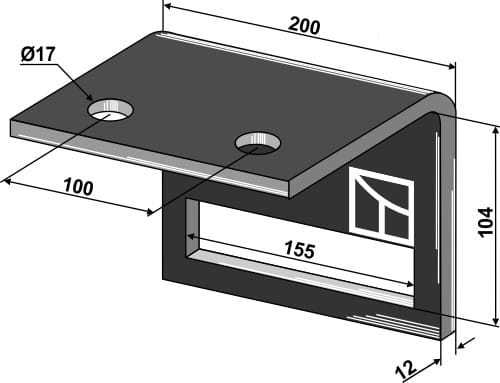 BL101.10404-10 Halter für Blattfeder - 150x14