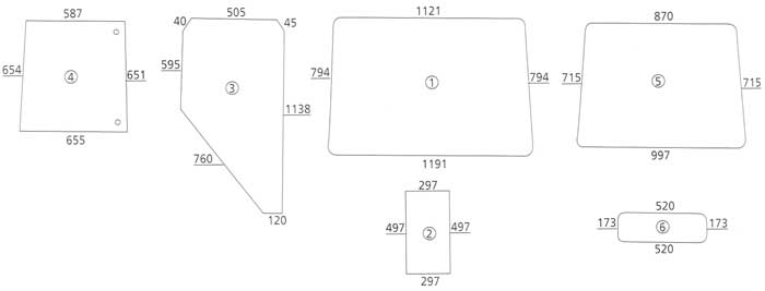 BL17101 Heckscheibe unten