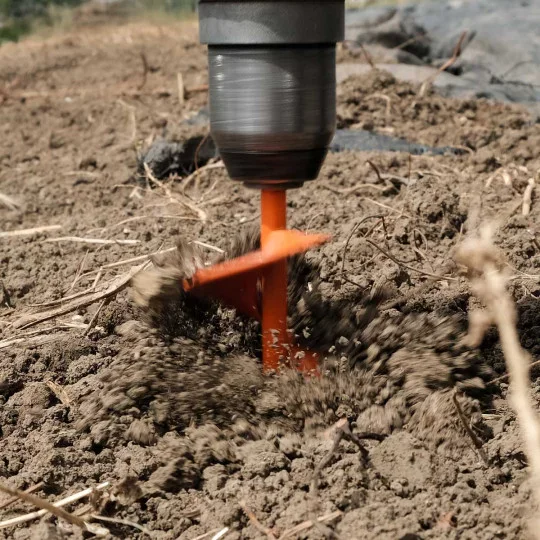 Terrateck Bohrschnecke 80 mm für Bohrmaschine – Erdbohrer für Gartenbau & Pflanzarbeiten