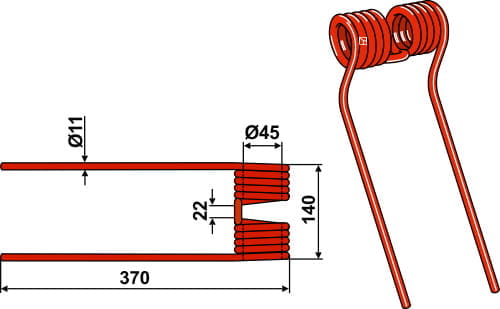 BLET52763 Federzinken - passend zu Claas Volto - 0009569070