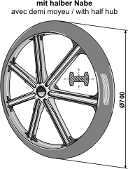 BL2979 Packerscheibe mit halber Nabe Ø700