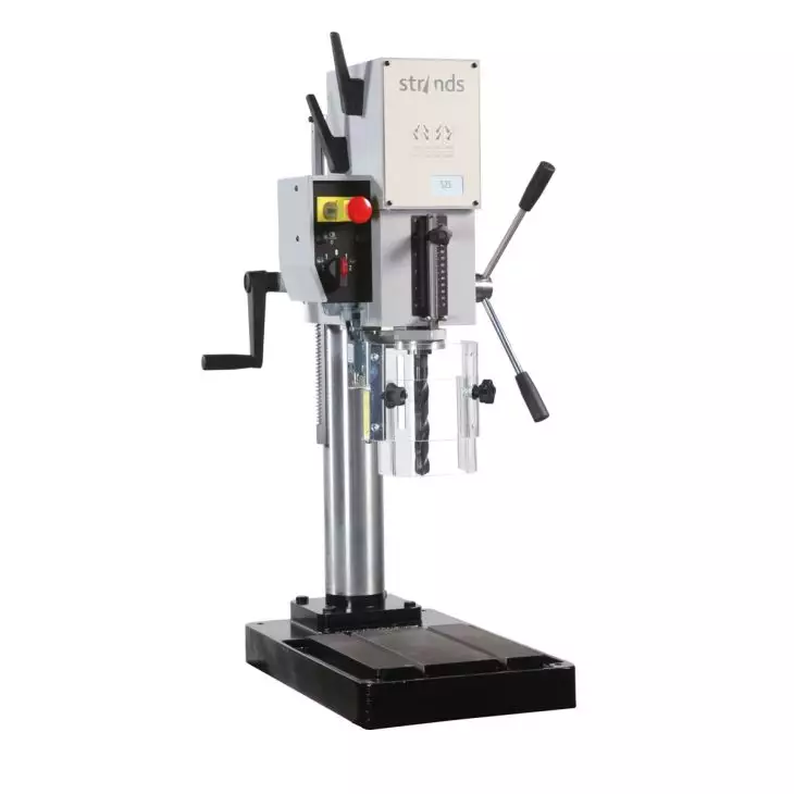 Strands gearbox pillar drill, 25 mm drilling capacity, MK3 spindle, automatic feed control
