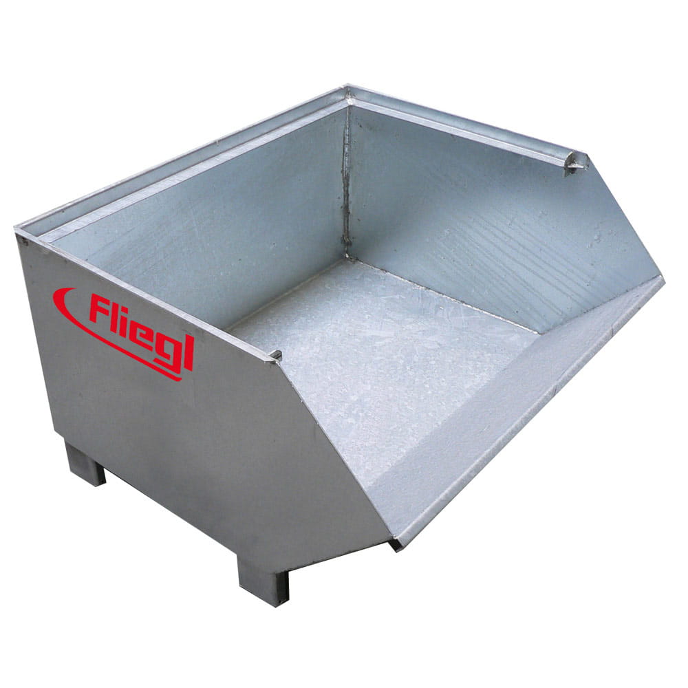 Fliegl Kippcontainer Universal verzinkt – Stapelbarer Kippbehälter mit Seilzugentleerung
