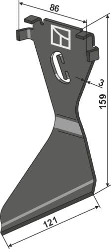 BL23900 Abstreifer rechts - passend zu Väderstad 252780