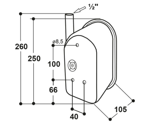 Suevia Stainless Steel Piglet Drinking Trough Model 72