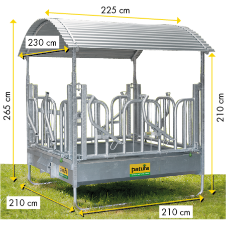 Patura Viereckraufe - mit Schwedenfressgittern