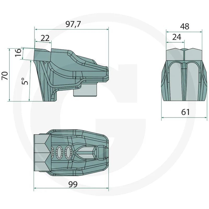 Carbide tool hammer, hard metal - compatible with Baumalight
