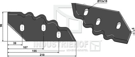 BL29729 Futtermischwagenmesser, rechts