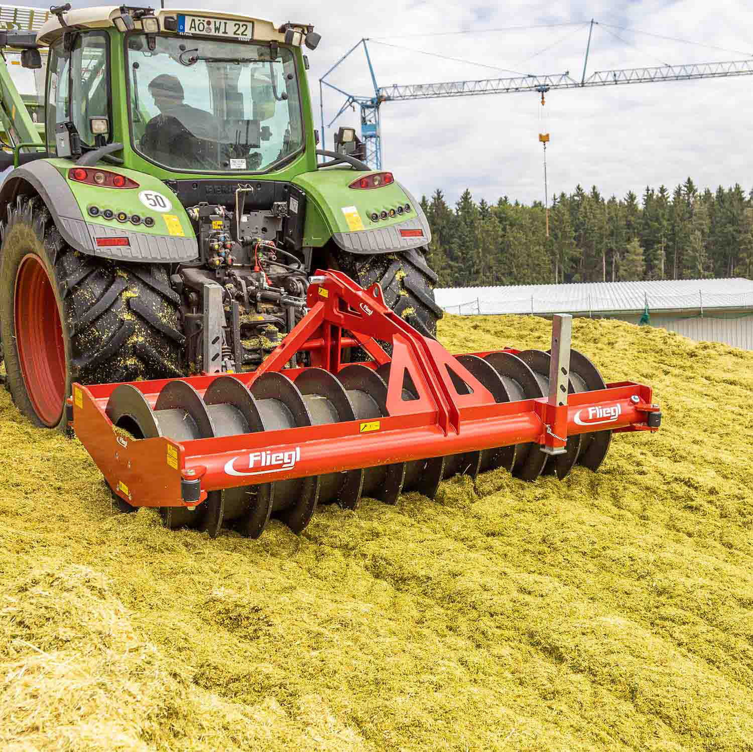 Fliegl Silowalze Standard – befüllbar, Dreipunktaufnahme, Silageverdichter für Gras & Mais