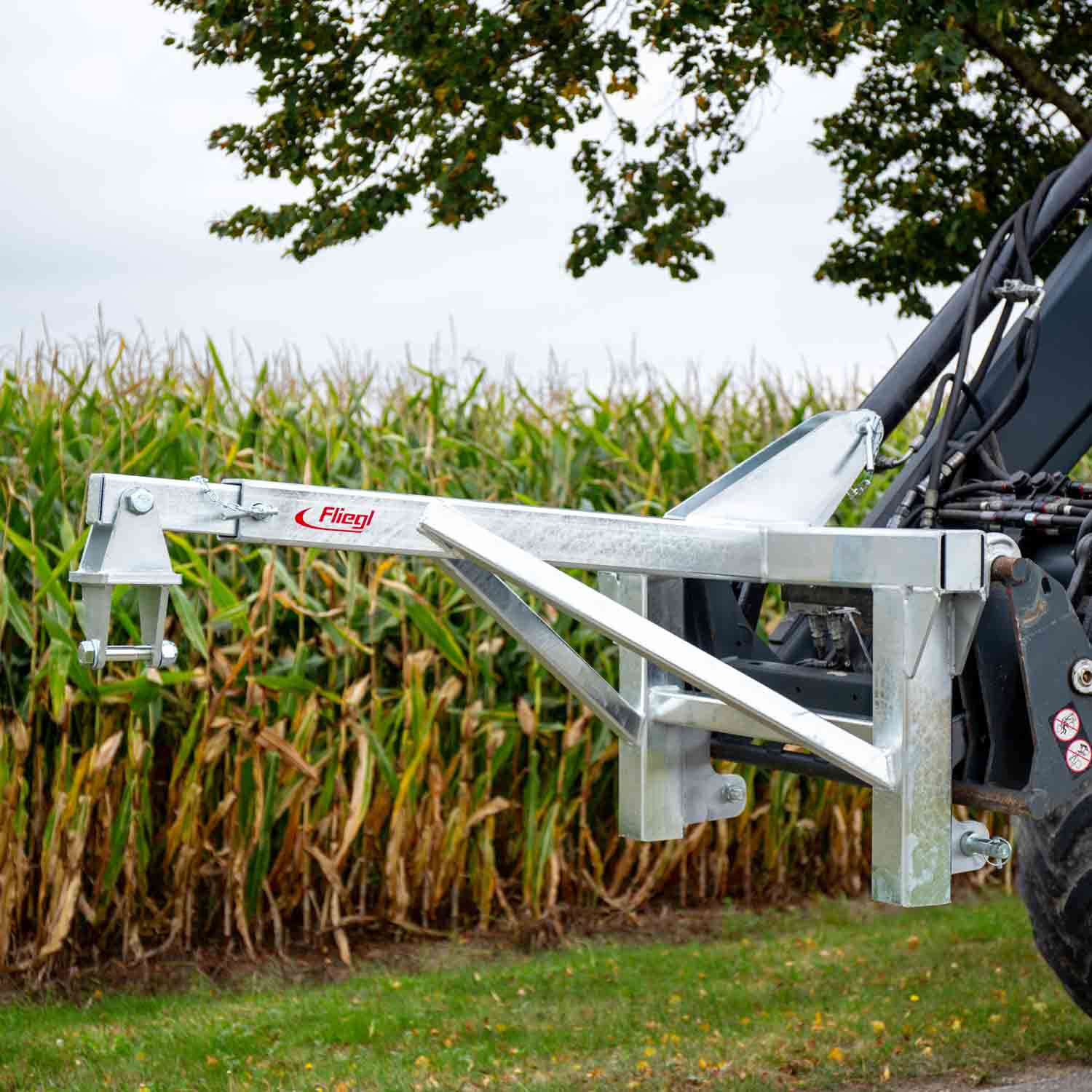 Fliegl Lasthakenverlängerung Euronorm- & Dreipunktaufnahme Kat. 2 | 1500 kg Tragkraft | verzinkt & 4-fach verstellbar