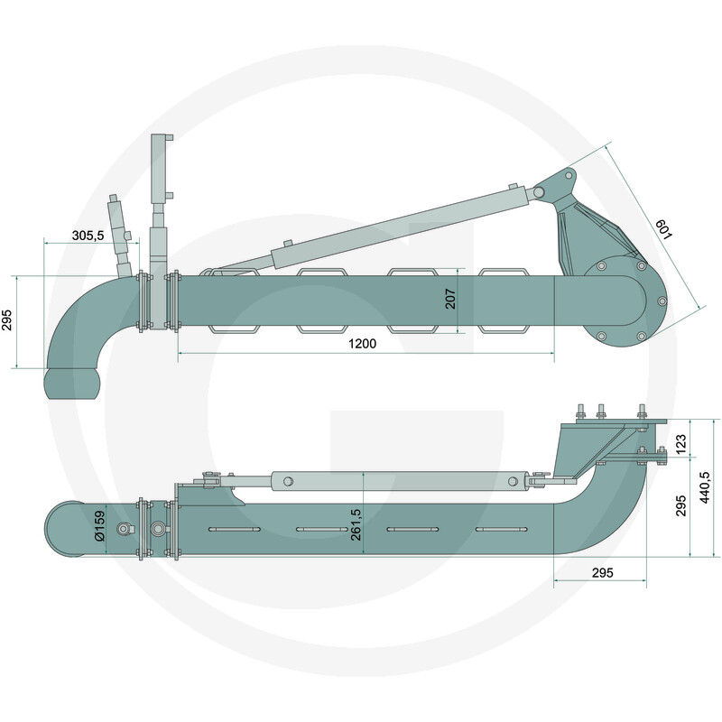 Andockvorrichtung hydraulisch, 6" - Vakuumfässer mit Turbobefüller