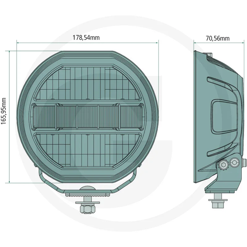 7" LED high beam headlights with position light and boost function