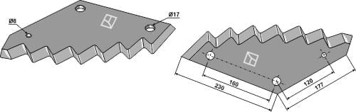 BL29703 Futtermischwagenmesser 8mm - passend zu Trioliet 31841 / 44099 / 05818
