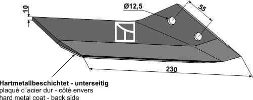 BLET47164 Flügelschar R - passend zu Lemken Karat 3374462