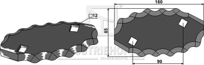BL29743 Futtermischwagenmesser, links