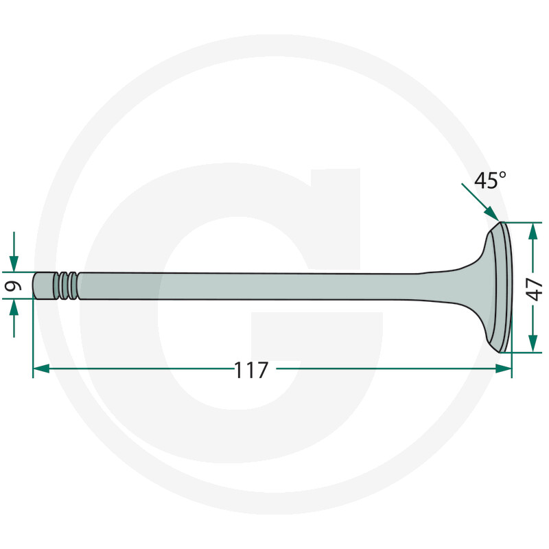 Einlassventil - passend zu Motor MWM D226B