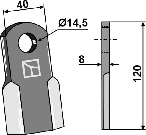 BL27873 Gerades Messer  - passend zu Agrimaster 3008349