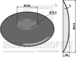 BL30055 Glatte Scheibe mit flachem Ansatz Ø510