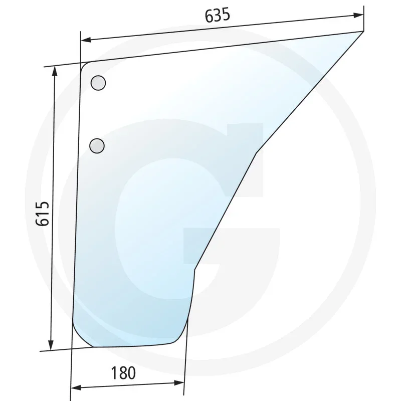Türscheibe unten, rechts und links - passend zu Case IH / Steyr