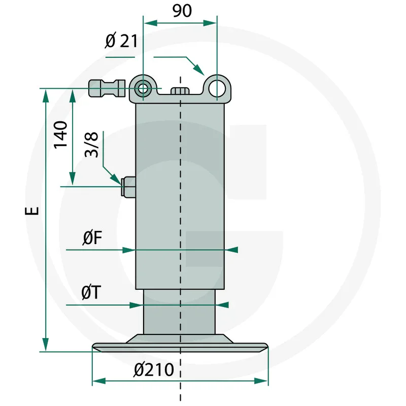 Hydraulisches Handpumpen Kit 1000 – Handpumpe mit Stützzylinder