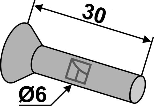 BL99.1006 Säschar Senkniete 30x6mm