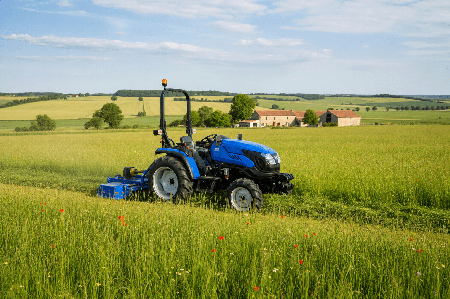 Tracteur Solis 40 (8+8) ROPS – Tracteur compact 4 roues motrices de 40 ch avec moteur Yanmar