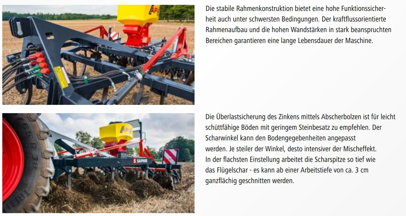 Saphir Mulchsaatgrubber Tinestar Profi