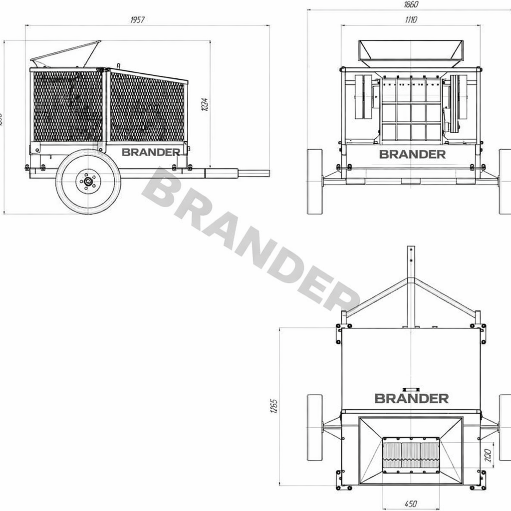 Brander Backenbrecher B450-S mit Benzinmotor – Mobile Zerkleinerung bis 450 mm