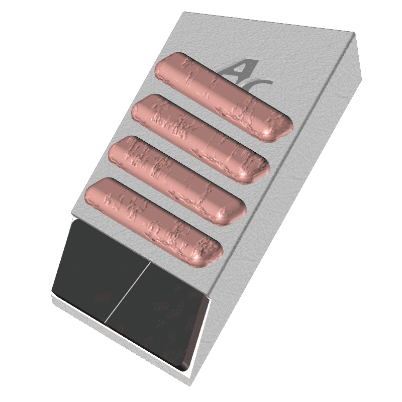 BL40143 ANSCHWEIßTEILE ABGESCHRÄGT 170*60*20 mm + Hartauftrag R