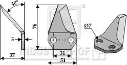 BL29606 Futtermischwagenmesser R - passend zu Sgariboldi CL07.023