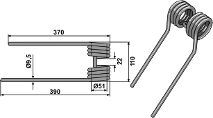 ET34531000000 Federzinken - passend zu Kuhn 58740700
