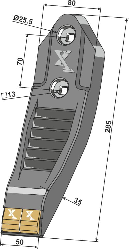 Scharspitze Hartmetall - passend zu Amazone
