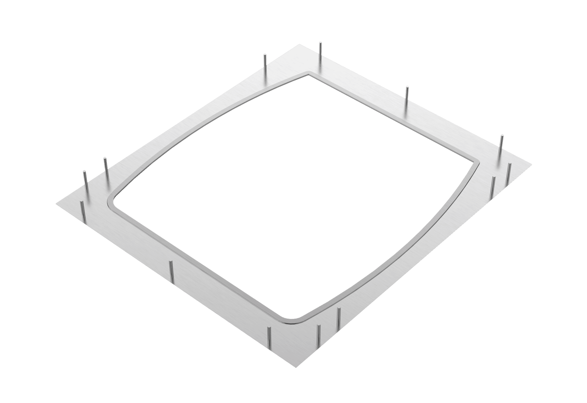 Witt Edelstahl Arbeitsplatte mit 16 Zoll Ausschnitt – für Pizza Trolley / Pizza-Tisch
