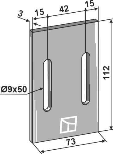 BL3113 Abstreiferblech - passend zu Maschio / Gaspardo	24066