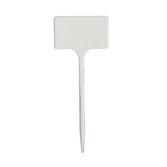 100x Pflanzetiketten 60 x 100 mm, Höhe 250 mm – Gerade Pflanzenstecker aus Hartschaumstoff für Gartenbau