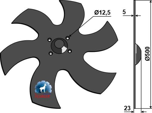 BL23835 Nivellierstern links - passend zu Väderstad 473561