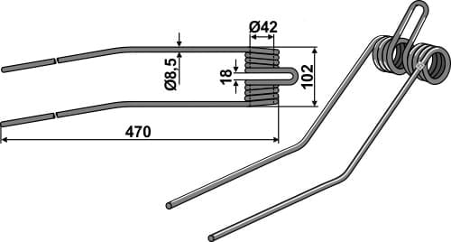 BLET34473 Federzinken - passend zu Kuhn 5750 2000