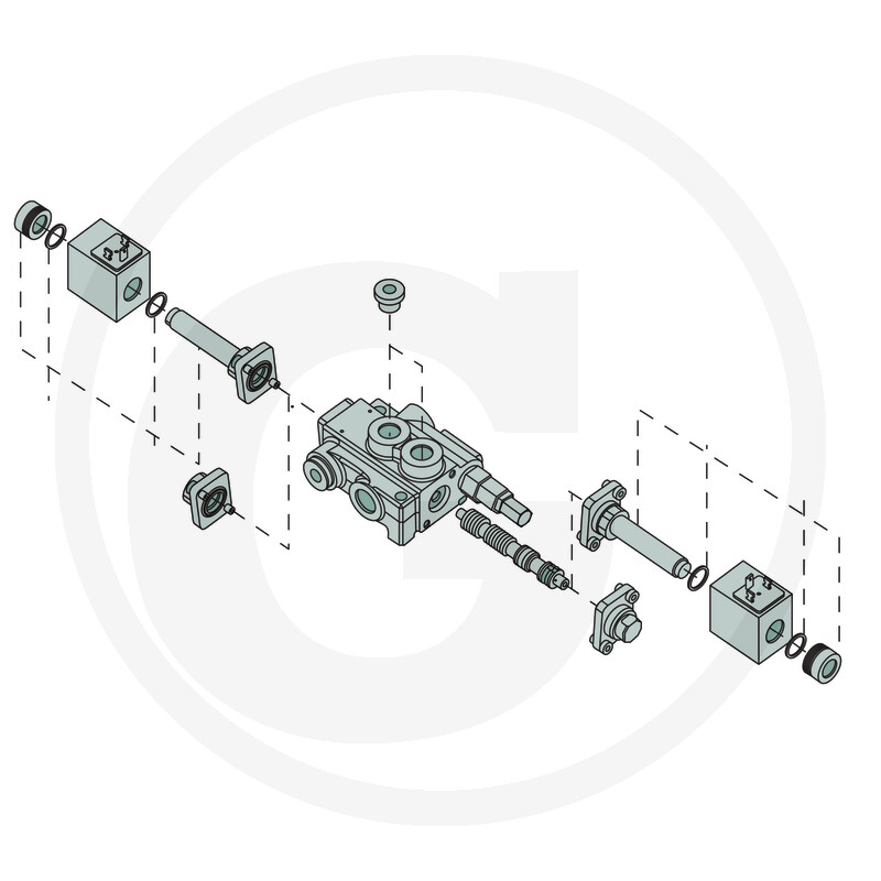 Hydraulikventil, Steuerventil, Metallgehäuse, Explosionszeichnung, Ersatzteile