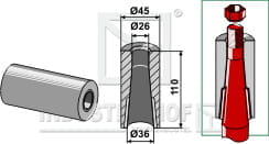 BL29523 Einschweissbuchse für Zinken mit Verdrehsicherung